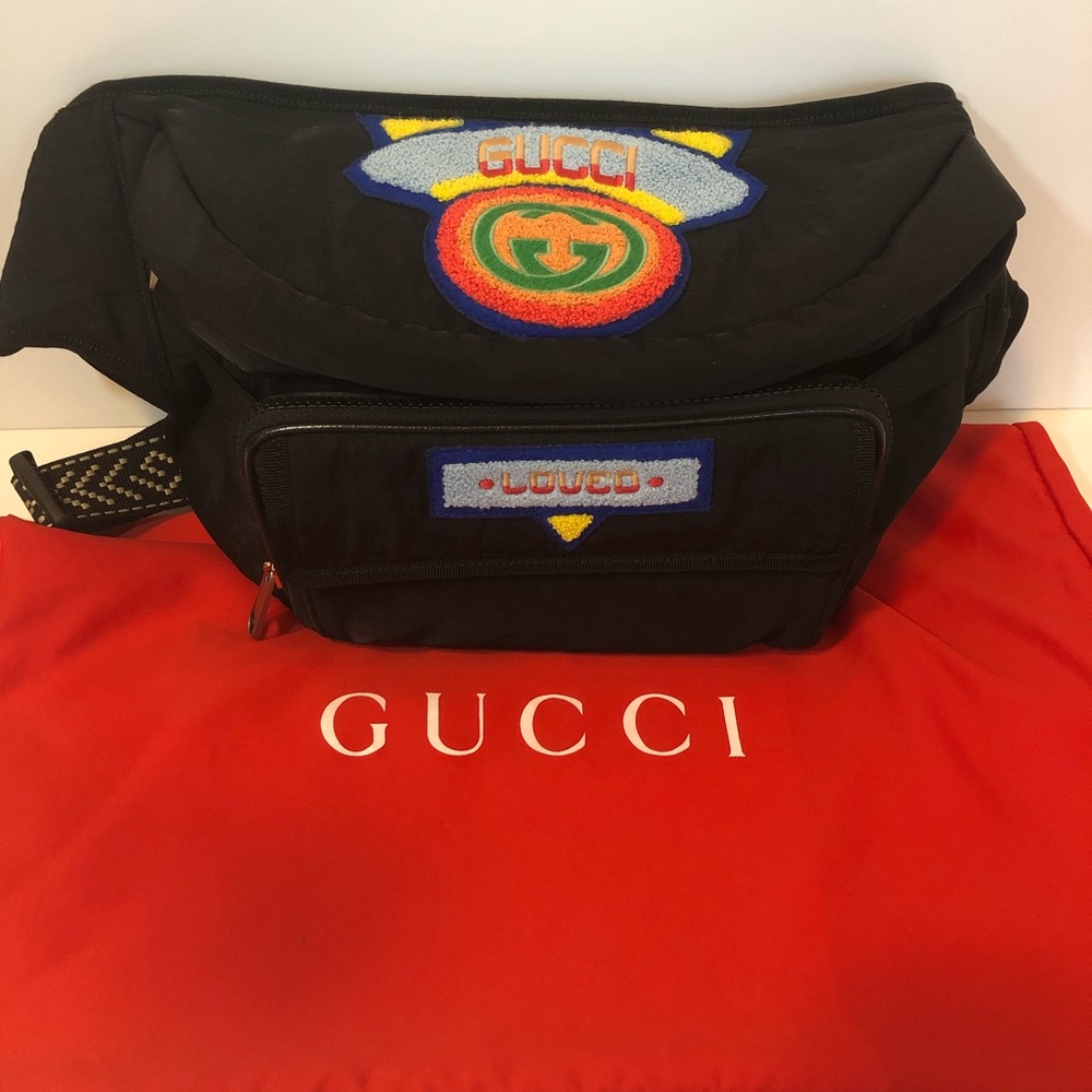 Authentic Gucci Black Terry Patch Rucksack - Picture 16 of 16
